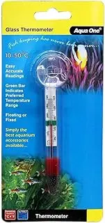Aquarium Glass Thermometer 10306 Fish Tank Aqua One Floating Or Fixed Accurate