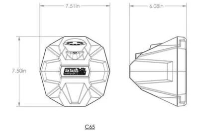 SSV Works Universal 6.5'' Cage Mounted Unloaded Speaker Pods With 1.75" Clamps