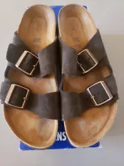 Unisex Shoes Birkenstock 40 ARIZONA MOCHA SUEDE L9 M7 Preowned