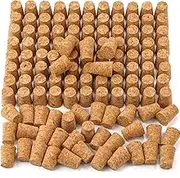 Bercoor 60 Pack #7 Tapered Cork Plugs, Wooden Wine Bottle Cork Stoppers Replacement Corks for Wine Beer Bottles, DIY Crafts, 0.8 x 0.6 x 1 Inch