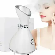 Facial Steamer - LONOVE Face Steamer for Facial Deep Cleaning Home Facial Spa Warm Mist Humidifier Atomizer Sauna Sinuses Unclogs Pores with Blackhead Stainless Steel Kit and Hair Band