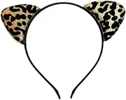 [CIVFCRT] Leopard Ear Headbands (Golden, 1 size)