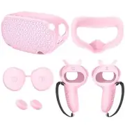 For Meta Quest2 Silicone Host Case 5-Piece Set Non-Slip and -Drop VR7279