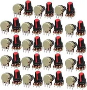 Aexit 19pirs (Control electrical) B10K 10K ohm 3 Terminal Single Linear Rotary Audio (31ry172qf760) Taper Potentiometer