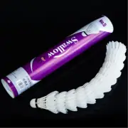 12 pcs Professional Real Feather Premium Shuttlecock Badminton Ball Purple Pack