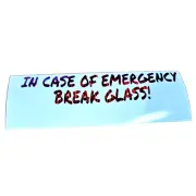 DIY Trading Card Display Self Adhesive Text In case of emergency break glass