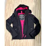 ［SUPERDRY ］極度乾燥ORIGINAL WINDCHEATER 基本款 三層拉鍊 外套女款 黑紅