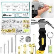 Cimeton 488PCS Picture Hanging kit Include Picture Frame Hangers with Wall Nails Picture Hanging Hooks Photo Hanging Picture Hangers Picture Frame Hanging for Home Decor