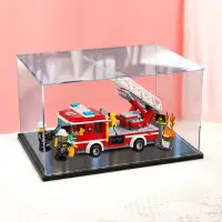 在飛比找露天拍賣優惠-亞克力防塵盒適用樂高60107 城市救援云梯消防車展示模型玩