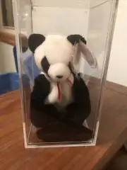 1997/1998 Ty Beanie Baby FORTUNE Panda Bear, Retired Pristine in Protective Case