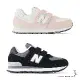 New Balance 574 童鞋 中童 休閒鞋 魔鬼氈 粉白/黑灰 PV574ABK-W/PV574DZB-W