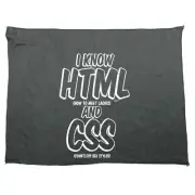 Know Html And Css - Novelty Tea Towel cleaning cloth Dish Kitchen Gift Gifts