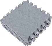 4pcs Interlocking Exercise Flooring Mats Eva Soft Foam Tiles Anti-Vibration Pads Noise Absorbing Mats for Gym Pool Garage