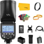 Godox V1S TTL Flash for Sony 1/8000S HSS 1.5S Recycle Time Offers Uniform and Li