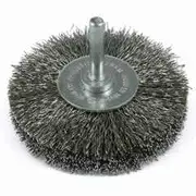 ITM 25mm x 6mm 1/4" Round Shank Crimp Wire Wheel Steel Brush TM7014-025