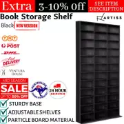Adjustable CD DVD Bluray Media Book Toy Storage Cabinet Shelf Rack Unit Black AU