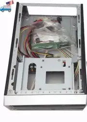 NEW Black Mini ITX PC Case w/ Optical Drive Bay, Fan, Card Reader,DC-to-ATX PSU