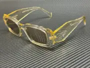 PRADA PR 17WS 19X30N Transparent Champagne Silver Women's 49 mm Sunglasses