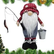 Fisherman Gnome Plush,11 Inches Faceless Fisherman Gnomes Decorations for Home - Farmhouse Gnome Decoration Tomte Ornaments for Tiered Tray