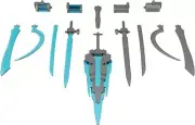 30MM CUSTOMIZED WEAPON ENERGY ARMAMENT COLOR-CODED PLASTIC MODEL