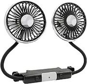 Passenger Portable Fan, Car Cooler Fan With Led Light, 360-degree Rotatable Car Fan | Low Noise Cooling Fans for Suv Rv Vehicles - Portable Fan for Passenger Comfort, Efficient Air Circulation