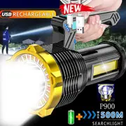 12000000Lm Torch Led Flashlight Usb Rechargeable Camp Zoomable Lamp