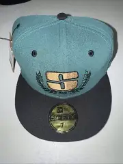 Stussy New Era 7 1/4 Rare Vtg Box Logo Japan Undftd Aime Hat Club Cap