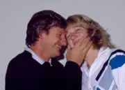 Steffi Graf of Germany photographed with her father and coach, Pe - Old Photo
