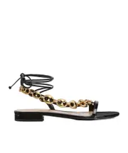 Gucci Chain Detailed Sandals 36 black