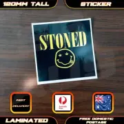 Stoned Nirvana Style Parody Sticker Decal Bumper Funny Car Laptop Weed Grunge