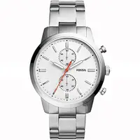 在飛比找PChome24h購物優惠-FOSSIL Townsman 城區計時手錶-銀/45mm 