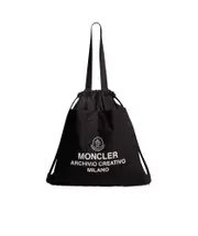 AQ Drawstring Tote Bag One size black