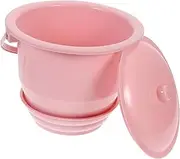 1Pc Thickened Handheld Chamber Pot with Lid Practical Portable Urinal Bucket for Home Use Easy Clean Spittoon Durable Sturdy Design for Convenient Nighttime Needs