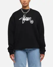 [S Double] S Double Shawn Script Crewneck Black - Size M M Black