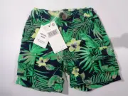 Pumpkin Patch Cotton Green Tropical Print Shorts Boys 0-3M Brand New With Tags