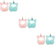 [SHERCHPRY] 4 Pcs Unicorn Earmuffs Ear Defenders Winter Miss Plush