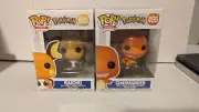 Pokemon Funko Pops Raicho#645 Charmander #455 With Protectors