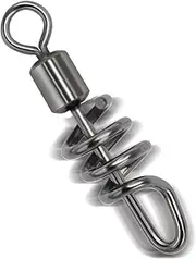 Barrel Solid Ring, High Strength Bearing Fishing Swivels, Rolling Gear Stainless Steel Fishing Swivels for Freshwater Seawater