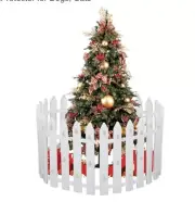 16"Fence for Christmas Tree,Extra Large 12pcs White Picket Fence for Chirstmas