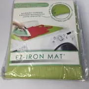 EZ-Iron Ironing Mat Magnetic Corners Heat Resistant Insulated Fabric Green
