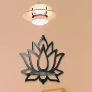 Lotus Flower Corner Shelf Black Corner Shelf for Home Room Decor Office