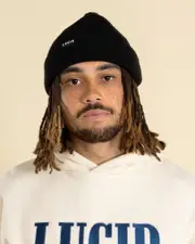 [Lucid] Lucid Men's Credit Two Way Beanie Hat in Black One Size Black