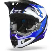 Formula Carbon Prime Blue White Blue Carbon Offroad Helmet