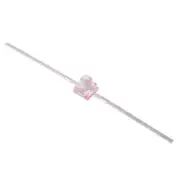 100 x Green Subminiature Axial 1.8mm Water Clear LED 3000mcd 25°