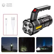 Rechargeable LED Searchlight Portable Super Bright Handheld Spotlight Flashlight