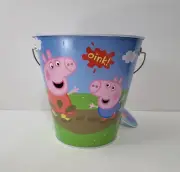 Peppa Pig 2018 Metal Pail Bucket & Handle 7"