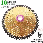 Gold Bicycle Freewheel 10S Speed 11-46T Wide Ratio MTB Bike Cassettes Sprocket