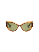 [Jean Paul Gaultier] Jean Paul Gaultier-Occhiali Da Sole Brown Parisian Cat-Donna OS
