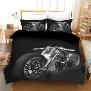 Black Motorbike Duvet Quilt Doona Cover Set (MD241122)