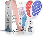 LumaGlow Red & Blue LED Light Therapy by Project E Beauty | Anti-Aging | Fine Lines & Wrinkle Scars | Calms Inflammation | Skincare Device | Spa & Home Use (2 in 1 Red & Blue Light)